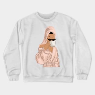 Pink bathrobe Crewneck Sweatshirt